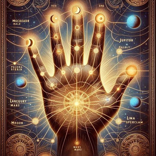Fingers and Mounts connection with planets and brain in palm analysis